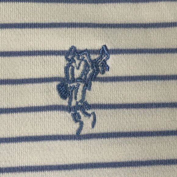 Ashworth Weather Systems Men’s Polo  Blue White Stripes Moisture Wicking Large - Picture 11 of 16